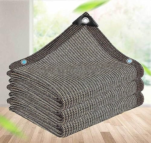 Rete Ombreggiante Resistente ai Raggi UV Telo Ombra Rete Telo Ombra Rete Antigrandine Vela Ombreggiante per Balconi Giardino,brown-2x6m