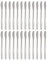 Argon Tableware Economy Stainless Steel Dinner Knives - 22cm - Pack of 24 - Silver Dining Knives High Polished Flatware Metal Butter Knife Dishwasher Safe 24-Piece Table