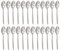 Argon Tableware Economy Stainless Steel Teaspoons - 13.5cm - Pack of 24 - Silver Tea Spoons High Polished Metal Dishwasher Safe 24-Piece Tea Coffee Sugar Cutlery Set
