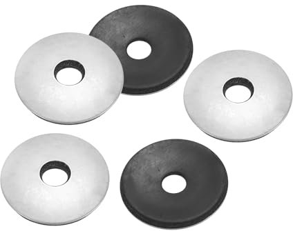 PATIKIL 6.3x25mm EPDM Rondelles d'Étanchéité Collées, 50 pièces 201 Acier Inoxydable Joint de Rondelles en Caoutchouc Néoprène pour l'Approvisionnement en Boulons Marins (#14x1/4)