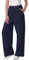 HMIYA Weite Hosen Damen-Lässig Locker Stoffhose Leichte Palazzo Hose Hohe Taille Dünne Herbst Hosen mit Tasche,Navy,L/32L