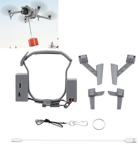 LICHIFIT Sistema Airdrop de dron + engranajes de aterrizaje para DJI Air 3 Drone Lanzador de carga útil, lanzador de transporte, entrega de liberación, dispositivo de caída, patas extendidas