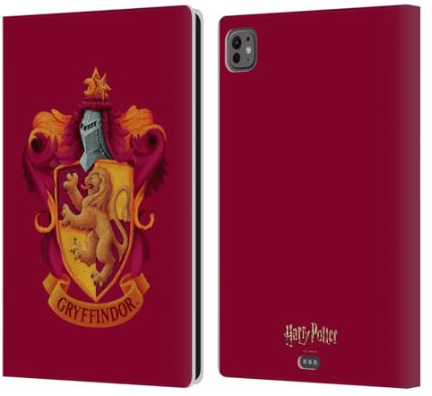 Head Case Designs sous Licence Officielle Harry Potter Gryffindor Crête Chamber of Secrets I Étui Portefeuille en Cuir Compatible avec Apple iPad Pro 11 M4/M5 2024/2025