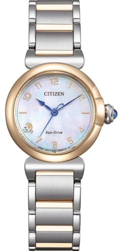 Citizen Citizen L Eco-Drive Damenuhr, Perlmutt Weiß, 26 mm, EM1136-87D | Eco-Drive Solar, Keine Batterie Nötig, Saphirglas, 5 bar Wasserdicht, 180 Tage Gangreserve, Edelstahlband