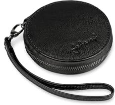 Johans® Leder Wallet (schwarz) - klassisch, abnehmbares Handgelenkband, Rindsleder, strapazierfähig, perfekt für Dein Johans Tuch