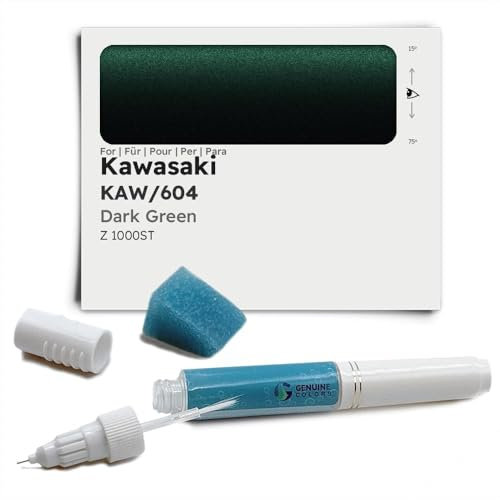 Genuine Colors Stylo de Retouche DARK GREEN KAW 604 pour Kawasaki Vert Z 1000ST