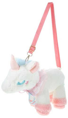 GAROZATION Plüsch-umhängetasche Mit Einhorn-motiv Handtasche Aus Weichem Material Für Damen Platz Für Geldbörse Schlüssel Handy Und Mehr Für Strand Party Shopping Oder Alltag