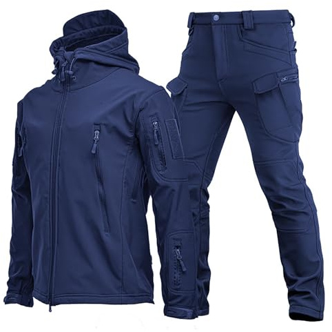 EQWIGKEIT Ensemble de ski pour hommes 2 pièces Set pour l'extérieur Combinaison de neige pour l'hiver Combinaisons de ski 2 pièces Ensembles de snowboard Chauds Vêtements de ski Veste et pantalons