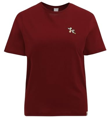IRIEDAILY Damen T-Shirt Puffy Dog Baumwolle Regular Fit S Bordeaux