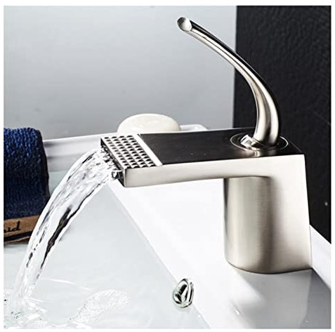 JMRTQMEC Robinets de Bassin Robinet de Salle de Bain Cascade Mitigeur de lavabo mitigeur Bain Noir Or Blanc Robinet Laiton évier Grue à Eau