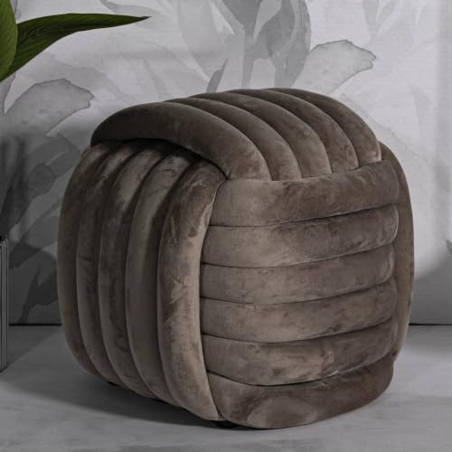 Dmora Pouf Karori 45x45x45h cm Grau, Kubische Form