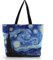 DJKKiTTQ Canvas Art Tragetasche, GroßE Damen UmhäNgetasche Handtasche, Einkaufstasche, Wiederverwendbar (Sternenhafte Nacht)