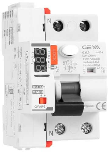 Interruttore Differenziale a Riarmo Automatico con display a LED,40A 30mA 2P AC230V Salvavita con Riarmo Automatico RCCB Salvavita Riarmo Automatico(30mA Type A)