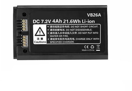 Round Head Photography Light，Compatible For Godox，replacement Battery Flash 7.2V 4000mAh, For VB26, VB26A, V1S, V/S, V1N, V1F, V1O, V1P, Eddie Ion(1pcs)