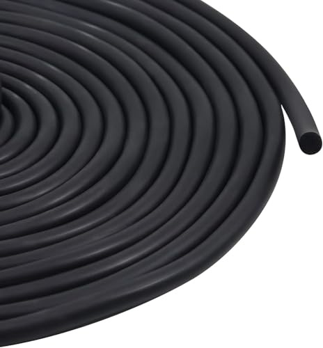 Storystore Backer Rod for Gaps and Joints, 6mm x 3m Black Foam Rubber Caulk Saver for Weather Stripping, Door Seal, Concrete Expansion Joint Filler Rope