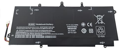 Batterie d'ordinateur portable 42 Wh BL06XL pour HP EliteBook Folio 1040 G1/G2 Series, BL06042XL BLO6XL HSTNN-IB5D HSTNN-DB5D HSTNN-W02C, 722236-171 722236-1C1 722236-271 72236-271 Référence : 22236