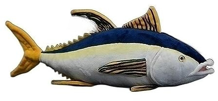 ThisToffGuys Simulation Thunfisch Puppe Gelbflossen-Thunfisch Plüschtier Weiche Meerestierpuppe