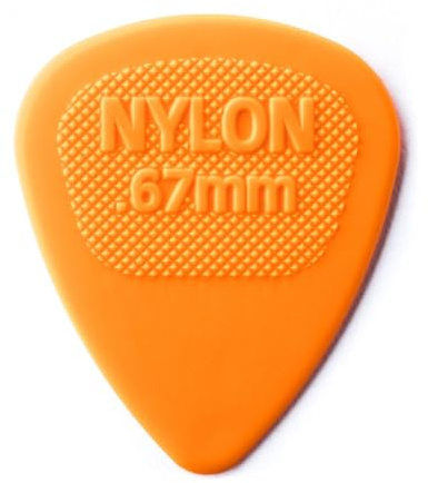 Jim Dunlop Nylon MIDI Pick .67MM - 72 Pack