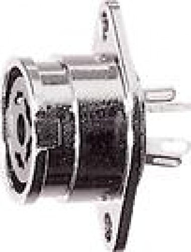 5 Pin 180 Deg Locking Din Chassis Socket, Nickel