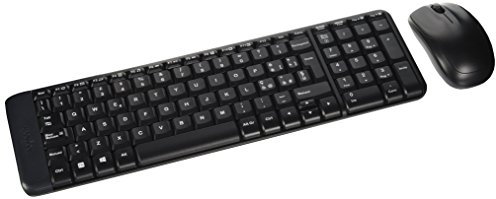 Logitech MK220 Combo Tastiera e Mouse Wireless Compatti per Windows, 2,4 GHz Wireless con Ricevitore USB Unifying, Durata Batteria di 24 Mesi, Compatibile con PC, Laptop, Layout Italiano QWERTY - Nero