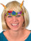Horror-Shop Cosplay Feen Halbmaske mit Perücke