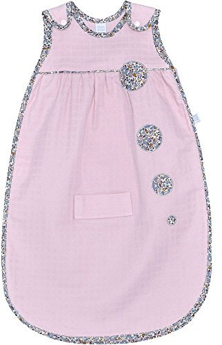 RED CASTLE - Gigoteuse fine vintage 65 cm vieux rose / liberty gris