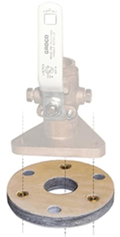 GROCO Backing Block f/1-1/4 & 1-1/2 Seacocks