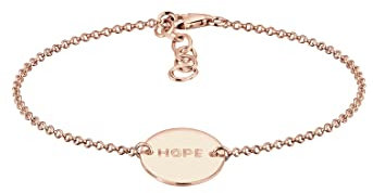 Elli Armband Damen Hope-Schriftzug in 925 Sterling Silber Rosé vergoldet