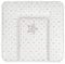 Ceba Baby® Wickelauflage - weiche Wickelunterlage - Baby Wickeltischauflage - 75x72 cm - Abwaschbar - OEKO-TEX® Standard 100 - Made in EU - Grau Sterne - 75 x 72 cm