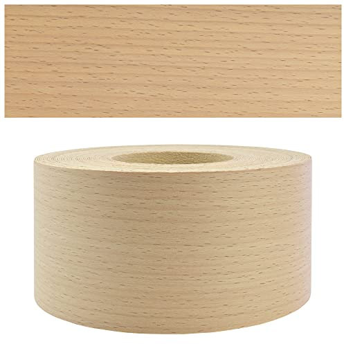 Mprofi MT® - Chant en Bois | 60mm X 5m | Bande de Chant Hêtre | Epaisseur 0,50mm | Facile à Appliquer | Pour Étagères, Meubles & Panneaux | Chant Thermocollant Durable