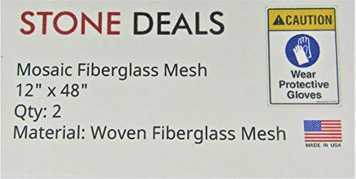 Stone Deals Mosaic Mesh for Back Mounted Tile 48 x 12 Pack of 2, Non Sticky