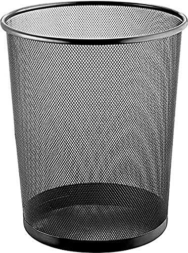 Helit H2519295 - Papierkorb „the circle network“ 23 Liter, schwarz aus Mesh-Stahl, 1 Stück