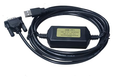 Washinglee USB-PPI Cable de Programación para Siemens PLC S7 200 y 200CN, Compatible con Siemens CPU221, CPU222, CPU224, CPU224XP, CPU226.