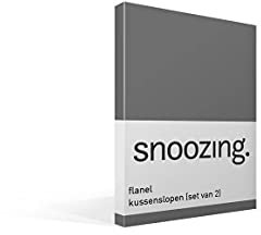 Snoozing - Flanell - Kissenbezüge - 2er-Set - 40x60 cm - Anthrazit