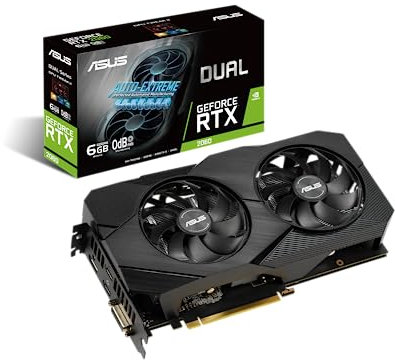ASUS Dual Nvidia GeForce RTX 2060 6GB EVO Gaming Scheda Grafica, 6GB GDDR6 192-bit PCIE 4.0, GPU NVIDIA Ampere