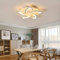 FUMIMID Moderne LED Deckenleuchte Wohnzimmer Deckenlampe Kreative Blumenform Design Acryl Metall Blütenblatt Kronleuchter Mit Schlafzimmer Kinderzimmer Beleuchtung Lampen,5 heads