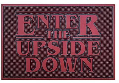 Pyramid International Stranger Things Embossed Doormat with Enter The Upside Down Quote 40cm x 60cm - Official Merchandise