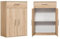 mokebo® Mehrzweckschrank 60cm Breite mit Schubladen 'Der Praktische', Kleiner Büroschrank oder Aktenschrank, auch als Schuhschrank oder Aufbewahrungsschrank in 60x90x34 cm (B/H/T) in Sonoma Eiche