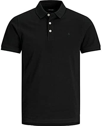 JACK & JONES Jjepaulos Polo Ss Noos Homme Polo, Noir, XL