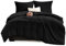 WAVVE Bettwäsche 240x260 3 teilig Schwarz - Bettbezug 260 x 240 Set mit Kissenbezüge 65x65 cm, Bettwäsche-Sets 260x240 aus Mikrofaser mit Reißverschluss Weich und Bügelfrei