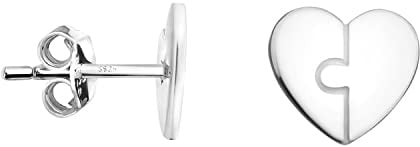 SOFIA MILANI - Damen Ohrringe 925 Silber - Herzen Puzzle Ohrstecker