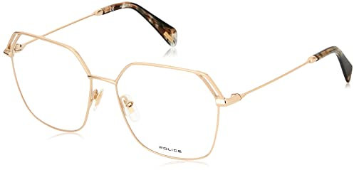 Police VPLD24 Brille Shiny Rose Gold W/Ivory Parts 55 Damen