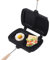 Natudeco Sandwichpfanne, antihaftbeschichtetes, doppelseitiges Braten, tragbarer Dual-Sandwich-Panini-Maker, Aluminium-Flip-Pfanne, Frühstückswerkzeuge, Küchenutensilien