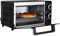 Total Chef 4-Slice-Natural Convection Toaster, passend für 22,9 cm Pizza, Compact Countertop Oven, 30 Minuten Timer, 200-450 F (93-232C) Temperaturbereich, Backen, Toast, Roast, Schwarz und Edelstahl
