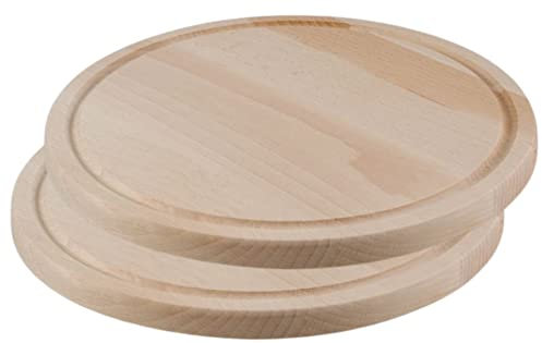 Teemando® 2 taglieri con scanalatura in legno, 30 cm, piatti per carne, tagliere per pane, vesperta