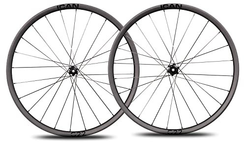 ICAN G22 1196g Hakenloser 29er/700C Carbon Gravel Bike Laufradsatz Scheibenbremse 22 mm Innenbreite D21 Nabe Center Lock Sapim CX-Ray Speichen 12 × 100/12 × 142 mm (Shiman0 Freilauf)