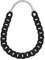 Soul-Cats Statement Kette Halskette bunt riesig oversized Panzerkette Gliederkette Vintage, Farbe:Schwarz