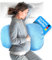 BabybeFun kompaktes Schwangerschaftskissen zum Schlafen gegen Rückenschmerzen [Extra Komfort Dank Verstellfunktion] Pregnancy Pillow | Waschbar | Flexible Füllung | Hellblau