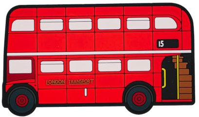 Red London Bus Fridge Magnet - Iconic British souvenir gift for adults and kids
