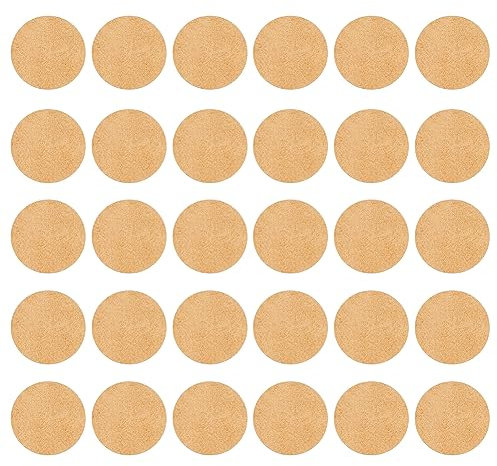 FINGERINSPIRE 30 Stück Holzscheiben 5 cm Runde MDF Sockel Für DIY Miniaturen Runde Holzplatten Unlackierte Holzstücke Für DIY Schlüsselanhänger Runde Scheiben Für Halloween Weihnachtsdekoration